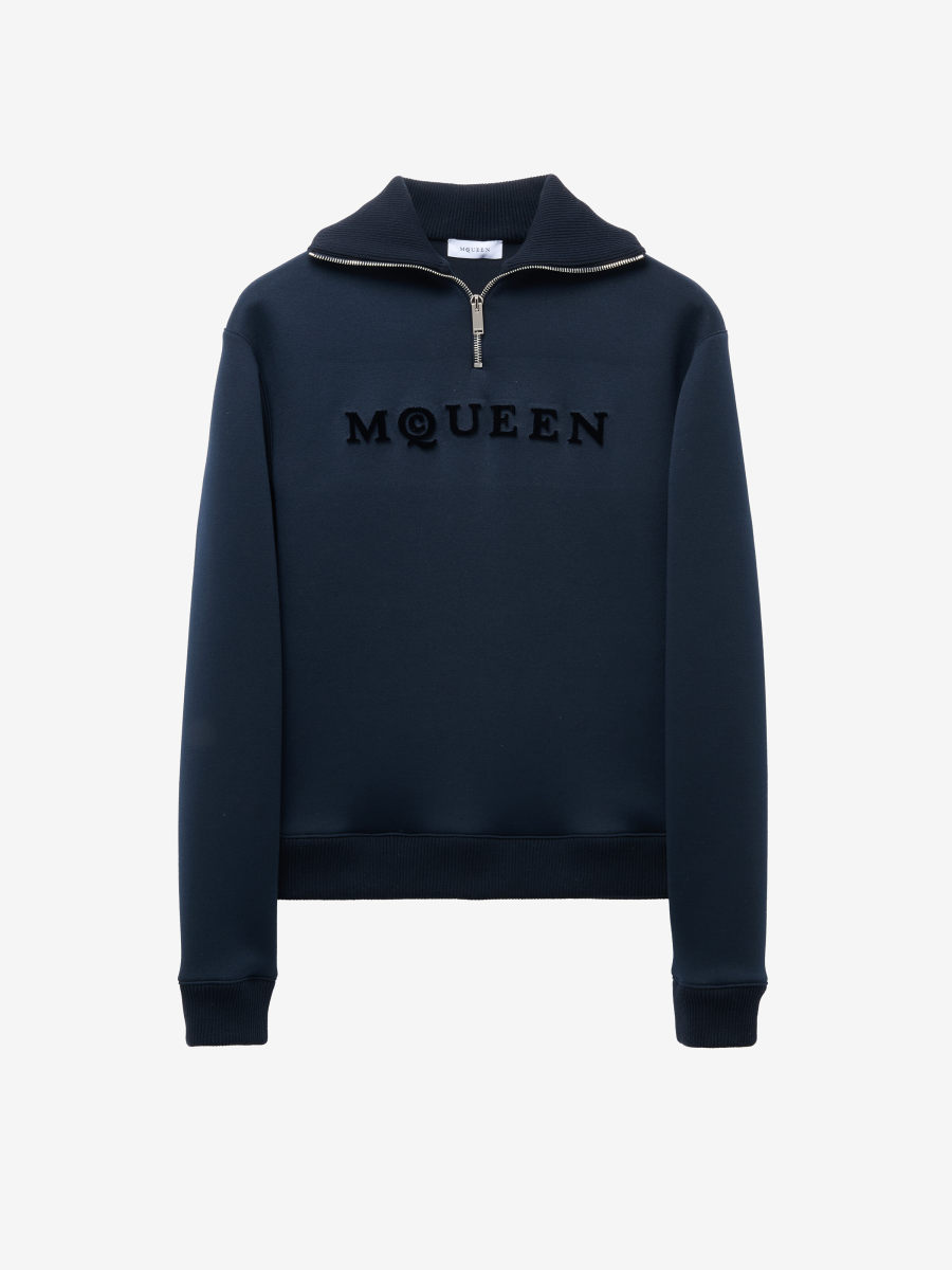 ALEXANDER MCQUEEN - McQueen Logo Zip Sweatshirt - Item 815576QLAEB4